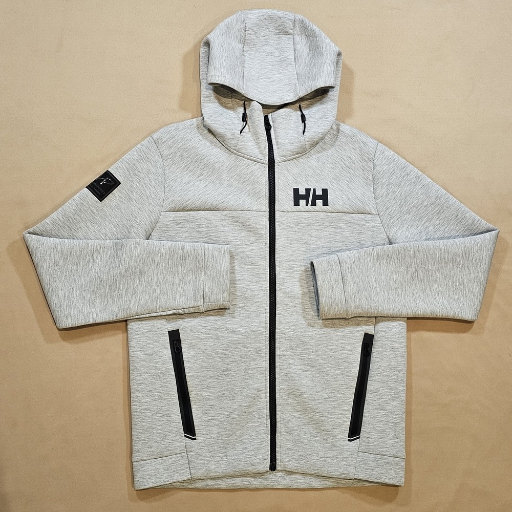 New Helly Hansen Hydropower Gray Full Zip Hoodie Jacket
